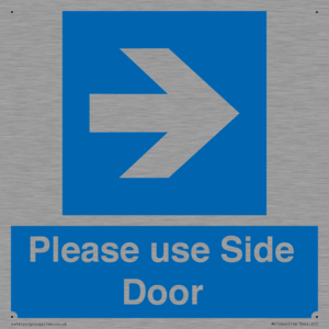 Please use Side Door (arrow Right) 